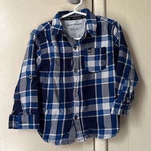 Calvin Klein Jeans flannel jacket kids blue
